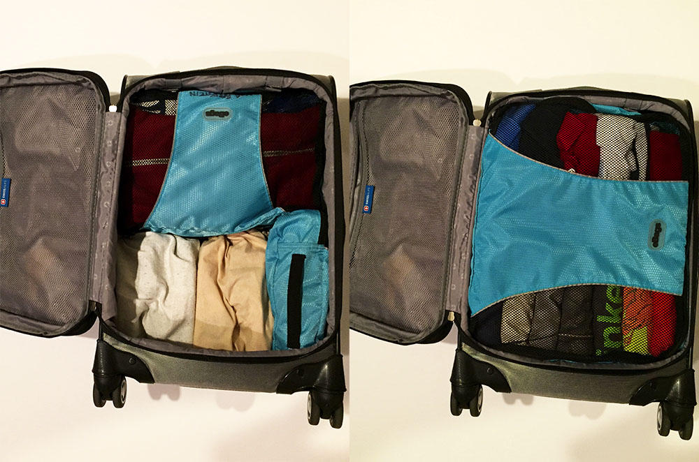 how to pack a suitcase with packing cubes