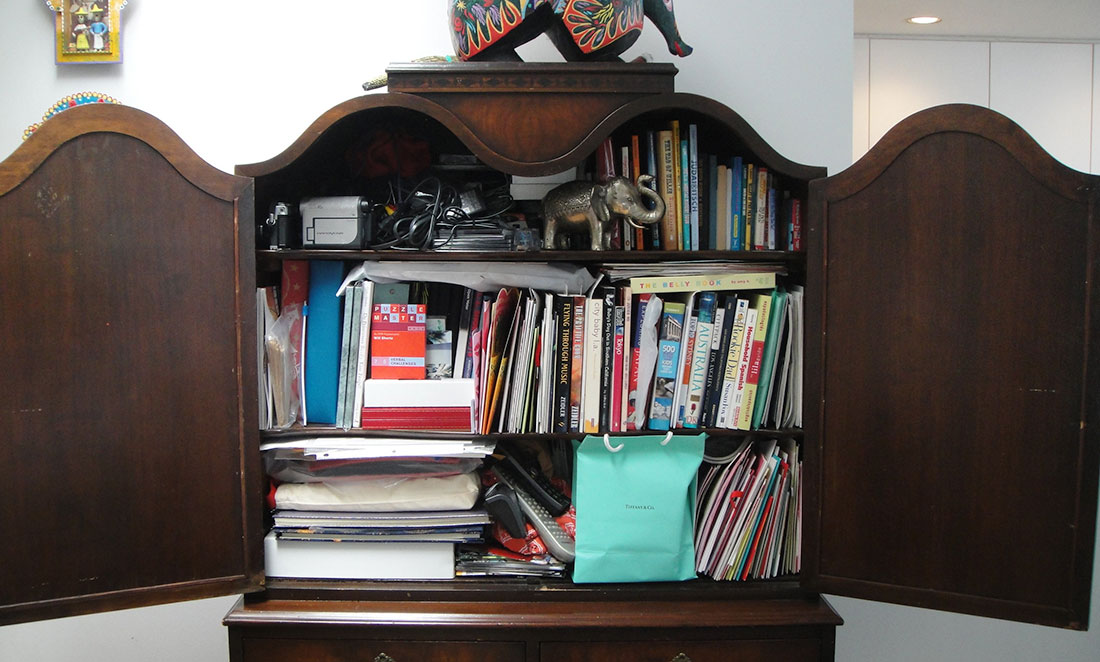 How to turn an armoire into a desk