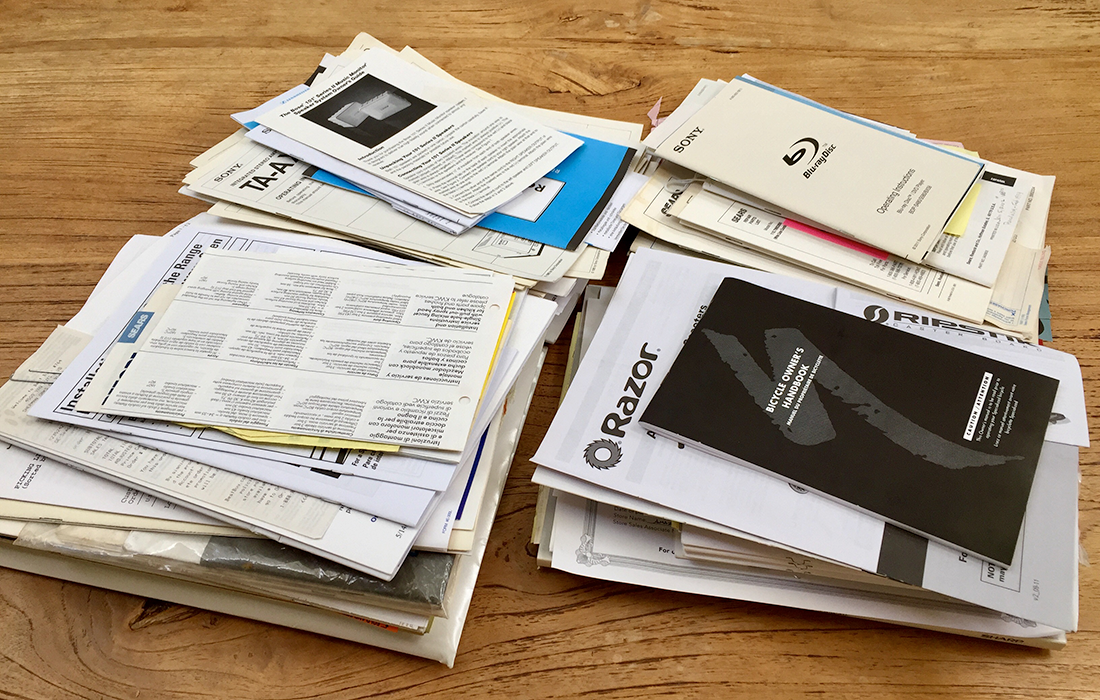 how to organize dad's manuals for father's day
