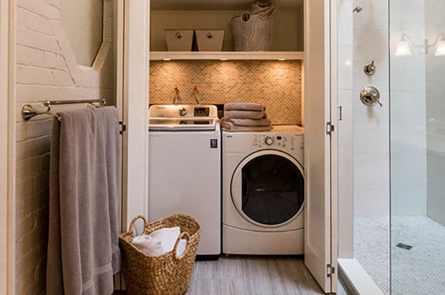 clean to start to organizing the laundry room