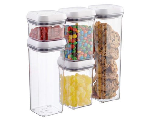 organizing with pop canisters
