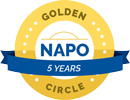 Cary Prince Professional Organizer 5 Year NAPO Golden Circle Badge