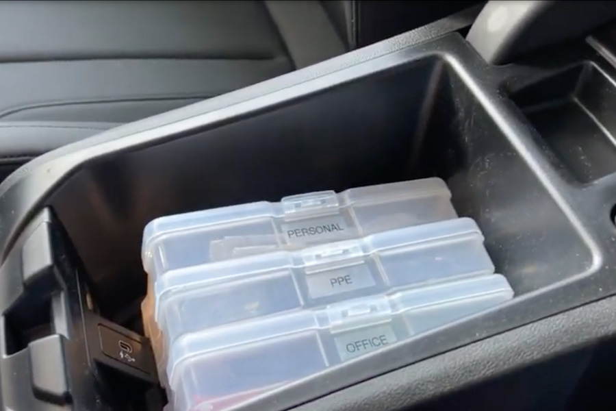 Organizing your car arm console with plastic organizers