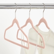 Closet Hangers blush velvet from Cary Prince Organizing Holiday Gift Guide