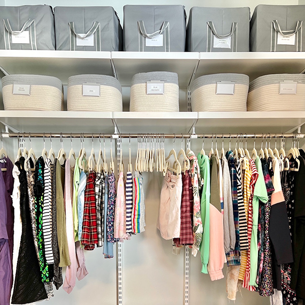Closet Closed Storage Bins from Cary Prince Organizing Holiday Gift Guide