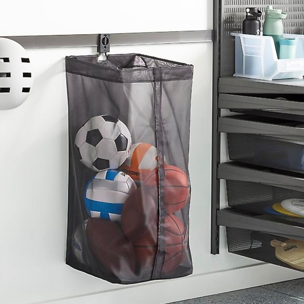 Garage+ Sports Gear Hook holding Mesh Storage Bag