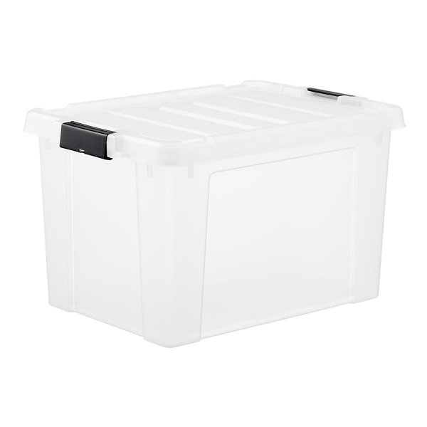 The Container Store HeavyDuty Clear Stacking Garage Closed Tote