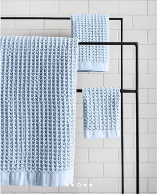 Onsen Waffle Towel in Artic Blue