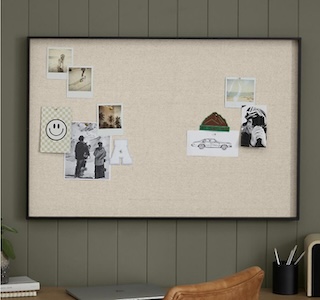 Pottery Barn Teen Foley Black Pinboard for organizing your study space