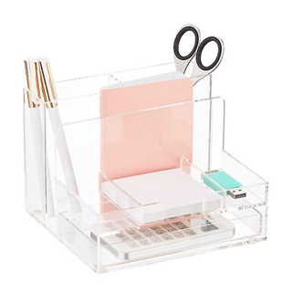 The Container Store Acrylic Desktop Organizer by ThreeByThree Seattle for your kids workspace