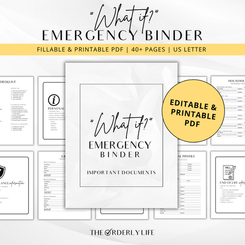 What if? Emergency Binder digital forms