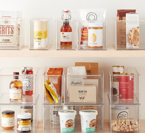 Everything Organizer pantry bins from The Container Store for organizing your pantry